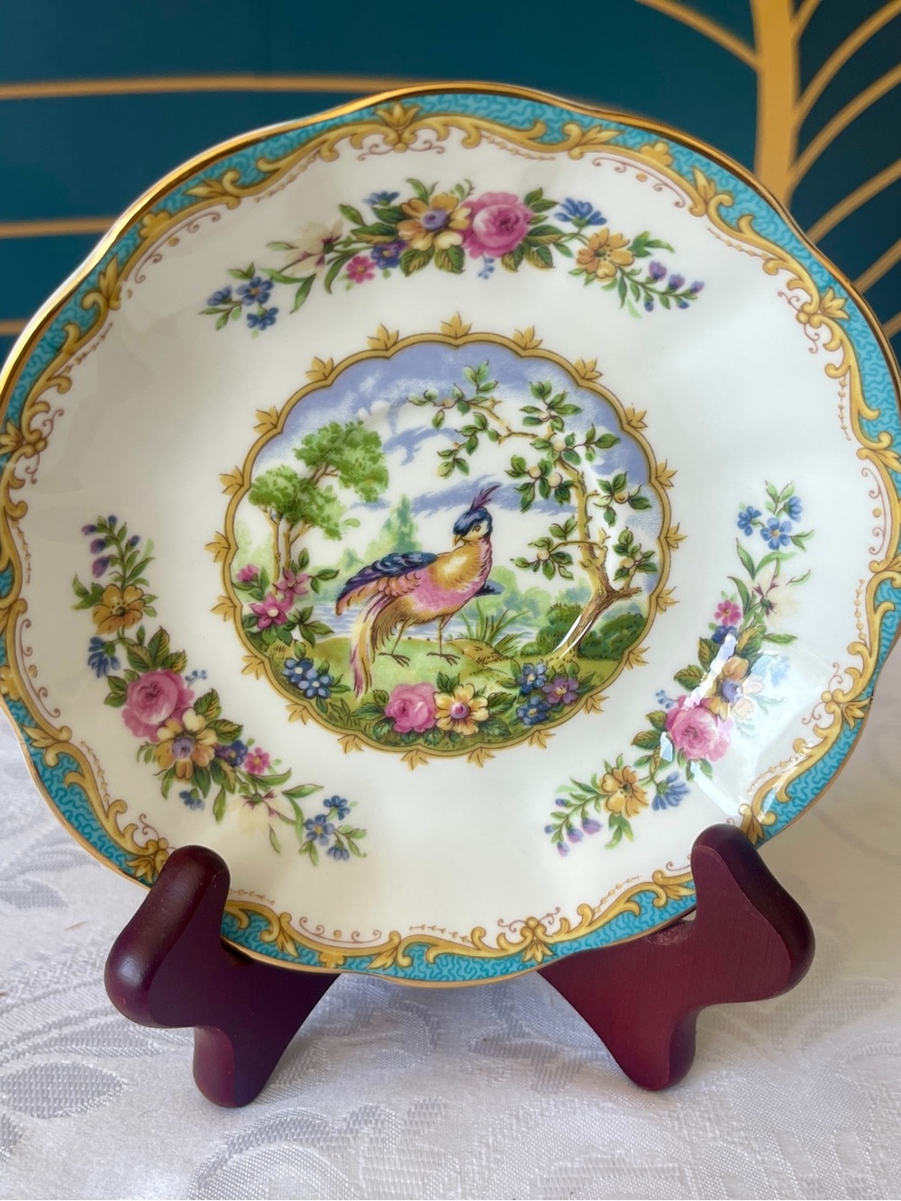 Vintage Royal Albert Chelsea Bird Saucer | Bone China | Orphan